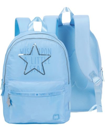 Σχολικό σακίδιο πλάτης Marshmallow - Little Star, με 2 θήκες, μπλε - 1