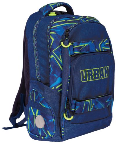 Σχολική τσάντα ανατομική S Cool - Urban, Green Lines - 2