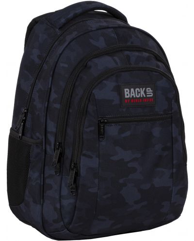 Σχολική τσάντα Derform BackUp - Black Camouflage - 1