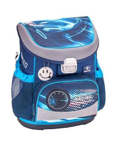 Μαθητικό σετ   Belmil - Race Blue, σακίδιο πλάτης, 2 κασετίνες και μια τσάντα - 2