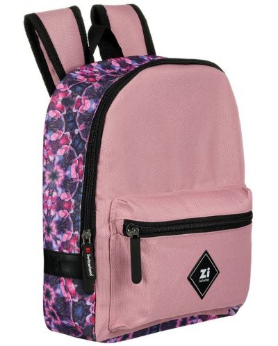 Σχολική τσάντα με μοτίβα λουλουδιών Zizito - Zi, ροζ - 3