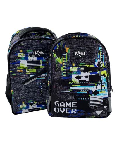 Σχολική τσάντα   Kaos 2 σε 1 - Game Over, 4 θήκες - 6