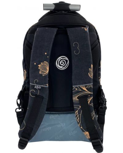 Σχολική τσάντα με ρόδες Kaos 2 σε 1 - Flower Passion - 5