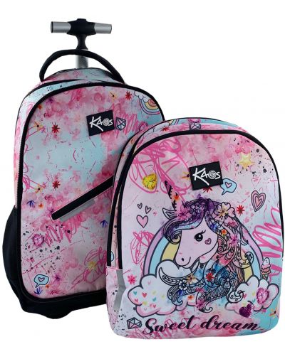 Σχολική τσάντα με ρόδες Kaos 2 σε 1 - Sweet Dream - 6