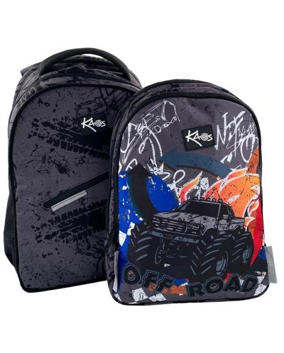 Σχολική τσάντα   Kaos 2 σε 1 - Off Road,  4 θήκες - 7