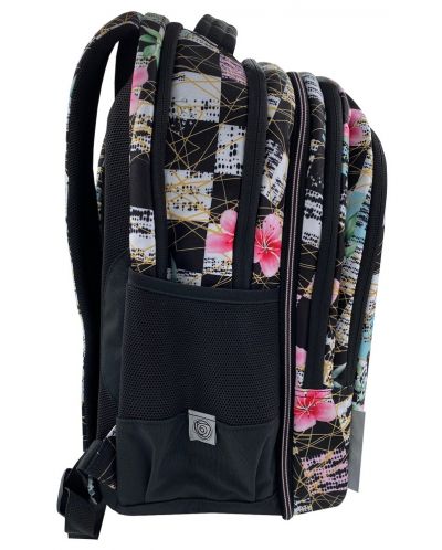 Σχολική τσάντα   Kaos 2 σε 1 - Flower Queen,  4 θήκες - 4
