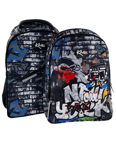 Σχολική τσάντα   Kaos 2 σε 1 - Gorilla,4 θήκες - 6