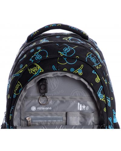 Σχολική τσάντα  Astra - Σκέιτμπορντ, με εφέ νέον - 9