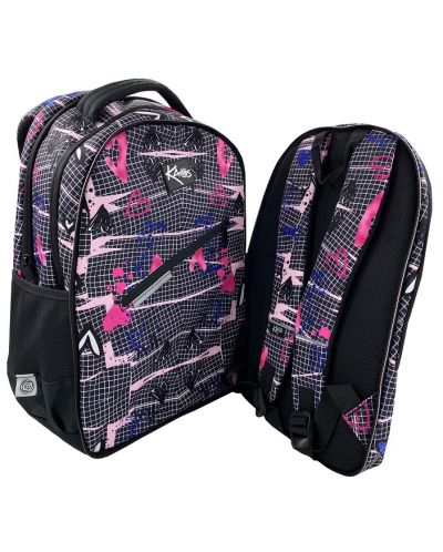 Σχολική τσάντα  Kaos 2 σε 1 - Pink Love,4 θήκες - 6