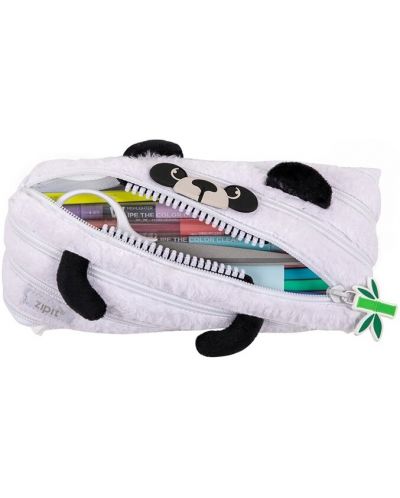 Κασετίνα σχολική Zipit - Panda, μεσαίο, λευκό - 2
