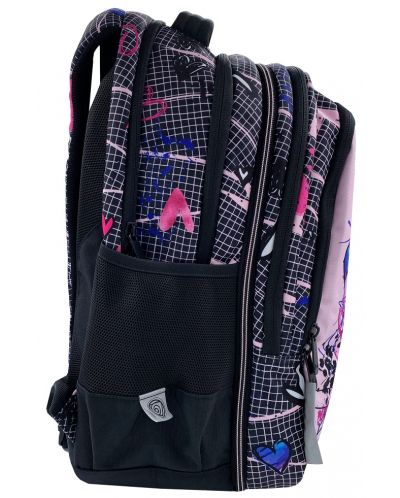 Σχολική τσάντα  Kaos 2 σε 1 - Pink Love,4 θήκες - 4