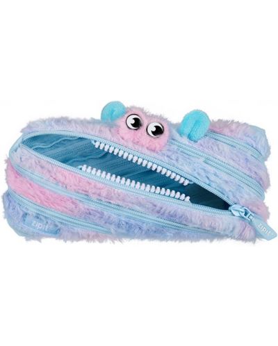 Σχολική κασετίνα  Zipit -Furry Monster, μεσαίο, μπλε-ροζ - 1