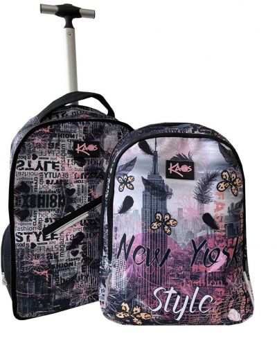 Σχολική τσάντα με ρόδες Kaos 2 σε 1 - New York - 5