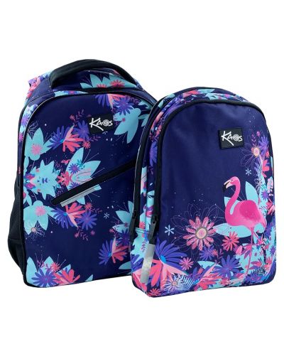 Σχολική τσάντα   Kaos 2 σε 1 - Tropic Night,  4 θήκες - 7