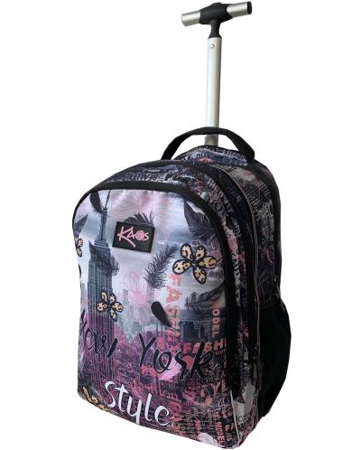 Σχολική τσάντα με ρόδες Kaos 2 σε 1 - New York - 2