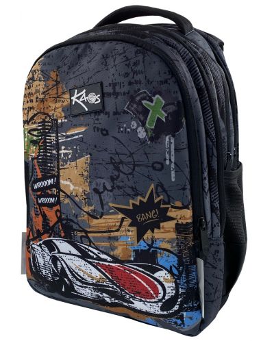 Σχολική τσάντα   Kaos 2 σε 1 - Wroom, 4 θήκες - 2