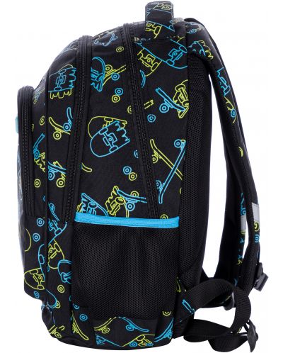 Σχολική τσάντα  Astra - Σκέιτμπορντ, με εφέ νέον - 5