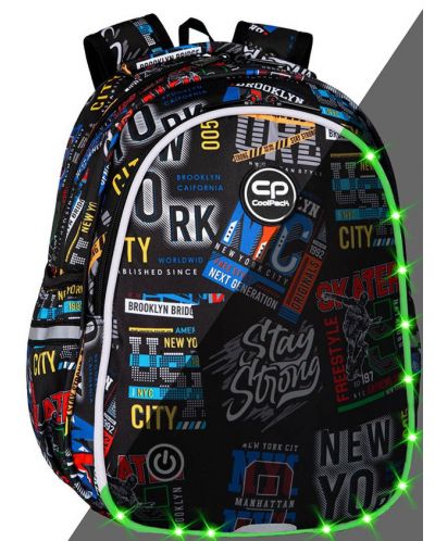 Σχολικό σακίδιο πλάτης με φωτισμό LED  Cool Pack Jimmy - Big City - 5