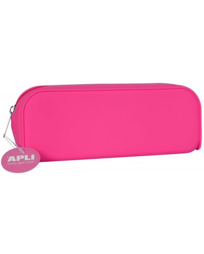 Σχολική κασετίνα  APLI Neon -ροζ, σιλικόνη - 1