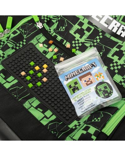 Σχολικό σακίδιο με ρόδες Panini Minecraft - Premium Pixels Green,  1 θήκη - 6