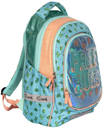 Σχολική τσάντα ανατομική  S Cool - Light, Free Hugs - 2