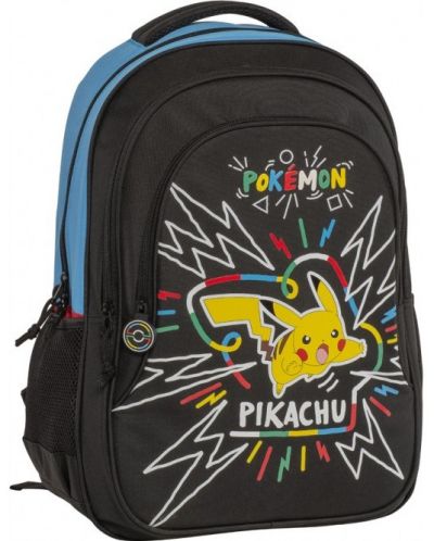 Σχολική τσάντα  Graffiti Pokemon - Pikachu, με 2 τμήματα  - 1