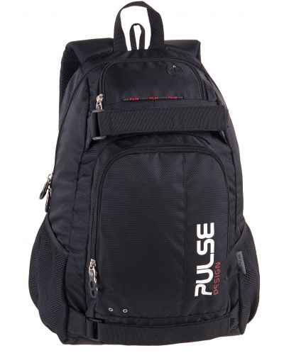 Σχολική τσάντα Pulse Skate - Stripe, Μαύρη  - 2