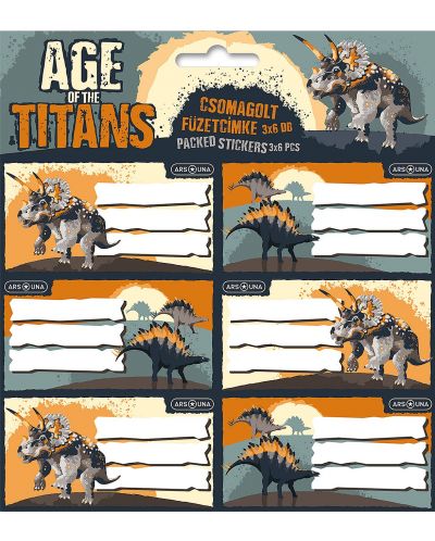 Σχολικές ετικέτες Ars Una Age of the Titans - 18 τεμάχια - 1