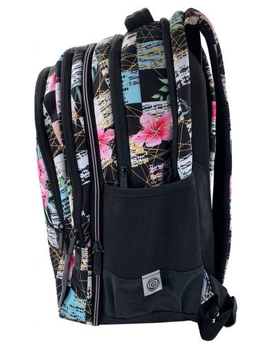 Σχολική τσάντα   Kaos 2 σε 1 - Flower Queen,  4 θήκες - 3