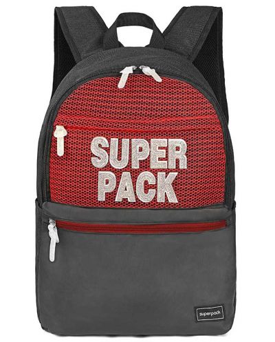 Σχολικό σακίδιο S. Cool Super Pack - Red and Black, με 1 θήκη - 1