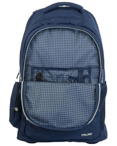 Σχολική τσάντα με ρόδες  Milan 1918 - με 2 θήκες, σκούρο μπλε, 25 l - 4