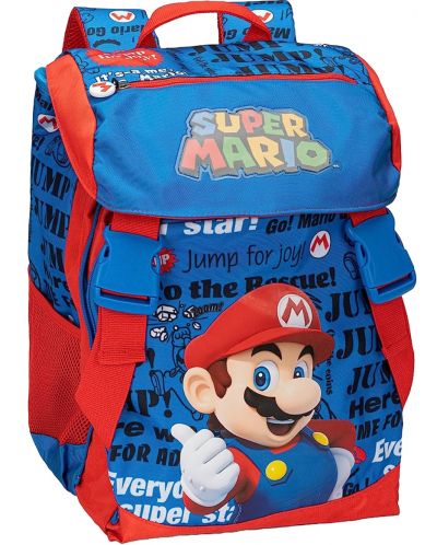 Σχολικό σακίδιο Panini Super Mario - Blue Standart, 2 θήκες - 1