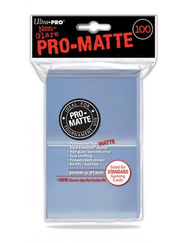 Ultra Pro Card Protector Pack - Standard Size - Clear, Pro Matte (100) - 1