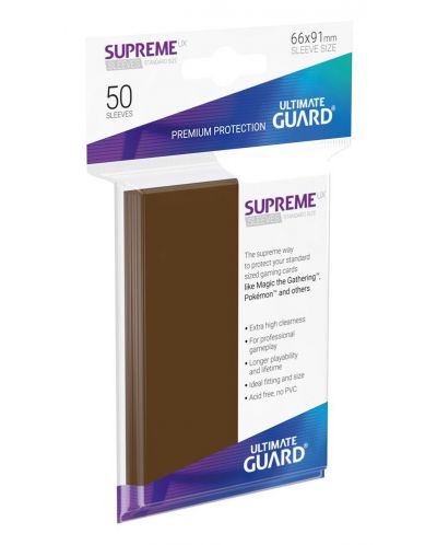Προστατευτικά  Ultimate Guard Supreme UX Sleeves - Standard Size -Καφέ (50 τεμ.) - 1