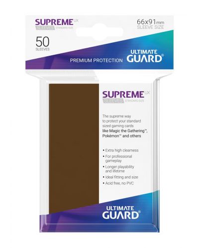 Προστατευτικά  Ultimate Guard Supreme UX Sleeves - Standard Size -Καφέ (50 τεμ.) - 3