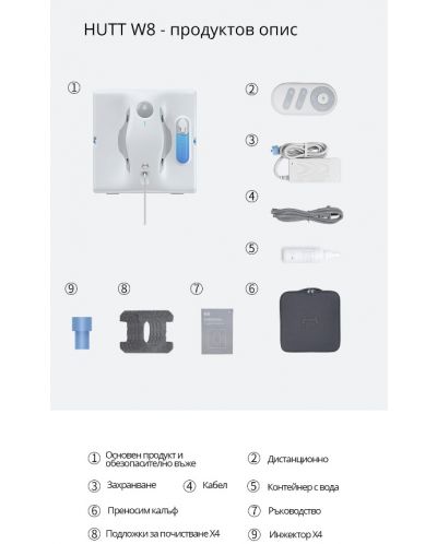 Καθαριστής τζαμιων Xiaomi - Hutt W8, λευκό - 11