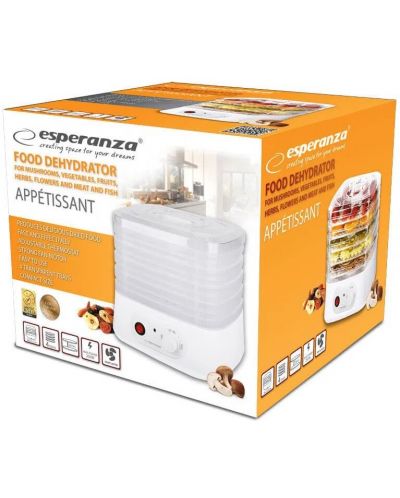 Συσκευή ξήρανσης φρούτων  Esperanza - EKD004, 250W,5 ζωνών, λευκό - 3