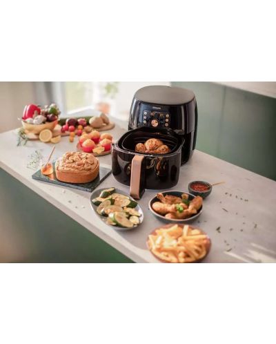 Φριτέζα ζεστού αέρα Philips - Airfryer XXL HD9867/90, 2225W, μαύρη - 2