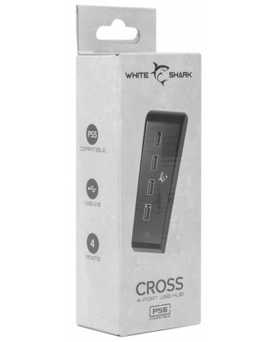 USB Hub White Shark - Cross, μαύρο - 3