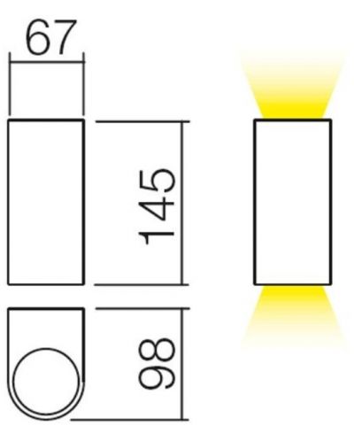 Εξωτερική Απλίκα  Smarter - Scan 9359, IP44, GU10, 2x35W, σκουριασμένο καφέ - 3