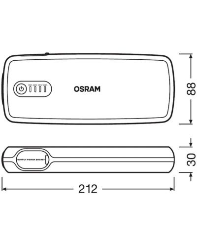 Φορητός Εκκινητής Μπαταρίας Αυτοκινήτου  Osram - BATTERYstart, OBSL400, 12V, 16800mAh - 7