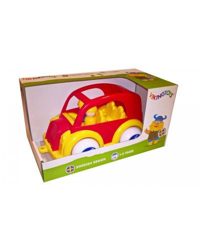 Ταξί με 2 άτομα Viking Toys, 25 cm, με κουτί δώρου, κόκκινο - 1