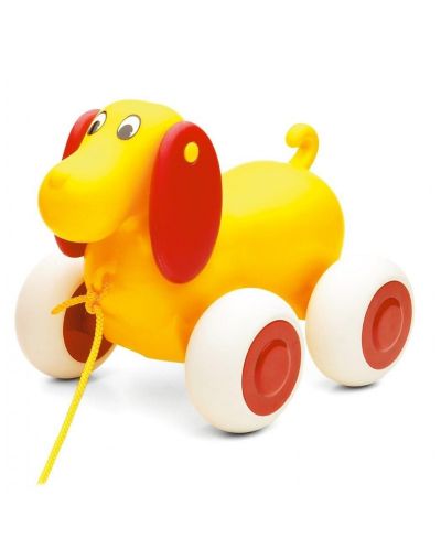Κουτάβι μωρό για τράβηγμα Viking Toys, 25 cm, κίτρινο - 1