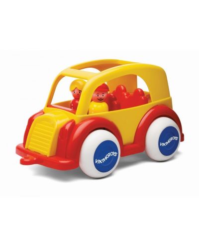 Ταξί με 2 άτομα Viking Toys, 25 cm, με κουτί δώρου, κίτρινο - 1