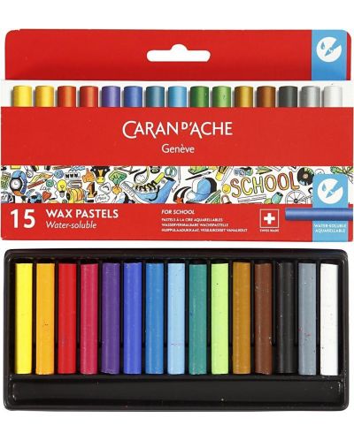 Κηρομπογιές Caran d'Ache School - 15 χρώματα - 2