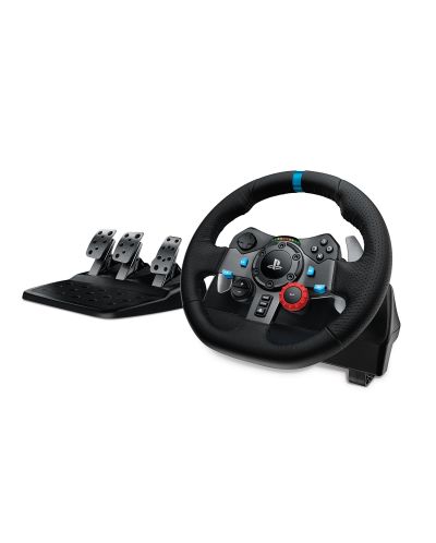 Τιμόνι με πεντάλια Logitech - G29, για PC και PS4/PS5, μαύρο - 1