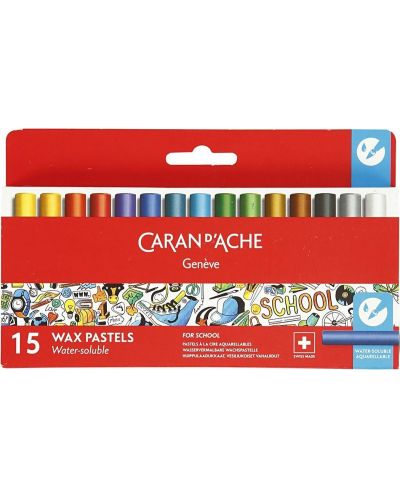 Κηρομπογιές Caran d'Ache School - 15 χρώματα - 1