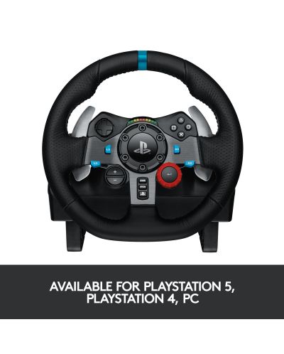 Τιμόνι με πεντάλια Logitech - G29, για PC και PS4/PS5, μαύρο - 4