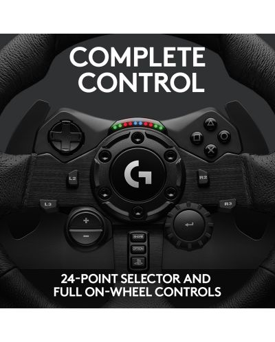 Τιμόνι με πεντάλια Logitech - G923, PS4/PS5/PC, μαύρο - 6