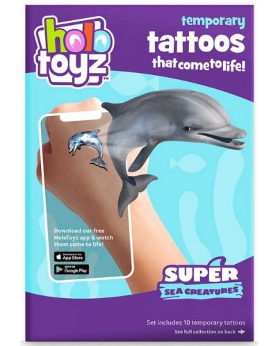 Προσωρινά τατουάζ HoloToyz Augmented Reality - Θαλάσσια πλάσματα - 1